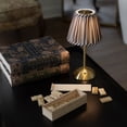 thumbnail image 4 of Home Decor Collection Sterling & Noble Home Brown Striped Rechargeable Table Lamp, 4 of 12