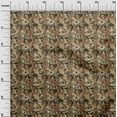 thumbnail image 3 of oneOone Cotton Poplin Brown Fabric Abstract Floral Craft Projects Decor Fabric Printed By The Yard 42 Inch Wide, 3 of 5