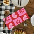 thumbnail image 3 of 2 Pcs Kitchen Towels Dishcloth Dish Towels Kitchen Towels Holiday Tea Towels Hand Towels for Kitchen Bathroom Housewarming Gifts Home Decoration 24 x 16 Inches (Red Hearts With Paw Prints), 3 of 5