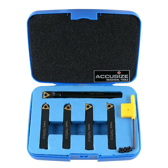 Accusize Industrial Tools 3/8" 5 pc/set Indexable Turning Tool Set (4Ps turning   1 PC boring), 2386-0038