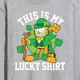 thumbnail image 3 of Garfield - This Is My Lucky Shirt - Men's Long Sleeve T-Shirt, 3 of 5