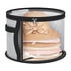 thumbnail image 1 of Bolsa de almacenamiento redonda para sombreros, plegable, transparente, organizador para sombreros de vaquero, ala ancha, estuche con asas para guardar sombreros de vaquero y sol., 1 of 7