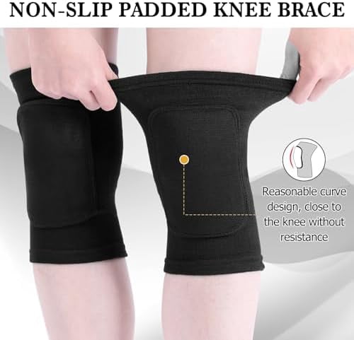 WLIKKS 3 Pairs Dance Knee Pads Women Protective Non-Slip Knee Pads for Yoga Cheerleading Pole Floor Dance Volleyball