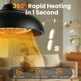 thumbnail image 3 of Advwin Outdoor Patio Heater,1500W Electric Hanging Patio Heater 3S Fast Heating,Ceiling Mounted Heater for Balcony,Courtyard, Garage,Overheat & Tip-Over Protection 3 Adjustable Modes,IP55 Waterproof, 3 of 10