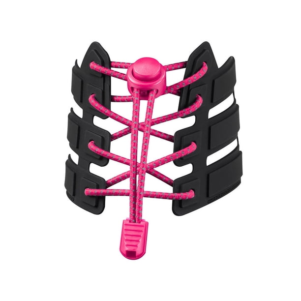 Minnieouse 1 par de zapatillas deportivas con cordones para zapatos de 120cm, cordones para correr con hebillas, cuerdas elásticas, cordón de decoración, Accesorios de disfraces Rosa roja Minnieouse AP012627-19