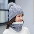 thumbnail image 5 of Women And Men Winter Knit Warm Hats Scarf PurposeHat Ear Windproof Hat Hat Gloves Set Women Scarf Hat Gloves Scarf Gloves Hat Set Scarf Hat Gloves Set Scarf Hat Gloves Organizer Scarf Gloves Hat Set, 5 of 6