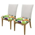 thumbnail image 2 of Gaeub Vegetables2 Square Chair Seat Covers, Stretch Fitted Printed Chair Seat Cushion Cover for Kitchen, Office - One Size, 2 of 9