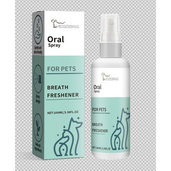Riforla Pet Mint Flavor Fresh Breath Spray Cleans Dog Oral Odor Fresh Breath Care 100ml Pet Supplies Mint Green 3.8x14.6