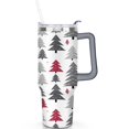 thumbnail image 2 of Christmas 40 Oz Tumbler with Handle Lid and Straw Stainless Steel Double Walled Vacuum Insulated Cup Merry Christmas Gifts Tumbler for Women Men Friends Outdoor Indoor, 2 of 6