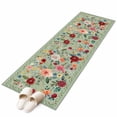 thumbnail image 6 of Sage Green Floral Kitchen Runner Rug 2x6 Washable Runners for Hallway Non Slip Spring Flowers Leaves Farmhouse Large Area Rug Indoor Floor Carpet for Bathroom Laundry Entryway Bedroom Living Room, 6 of 8