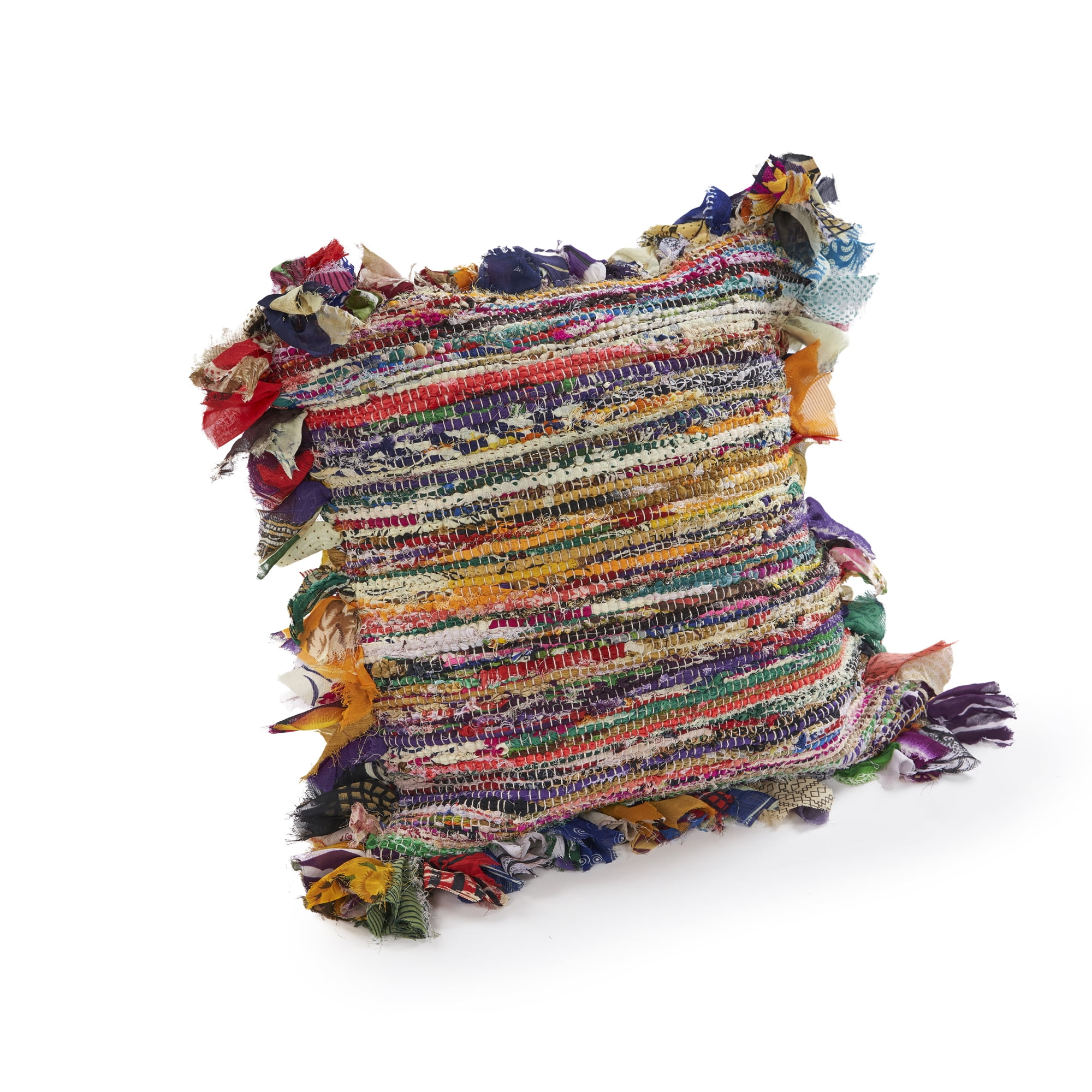 Harlow Hill Nomad 18" x 18" Striped Adult Decorative Throw Pillow, Pink/Blue/Multicolor