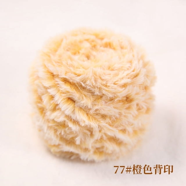 Zhuge Hilo de chenilla grueso para tejer voluminosos y esponjosos, hilo de chenilla, hilo de felpa suave, 100 g, beige oscuro
