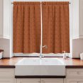 thumbnail image 2 of Ambesonne Rust Kitchen Curtains, Circular Sketchy Lines Whirls, 55"x39", Paprika Pale Khaki, 2 of 3