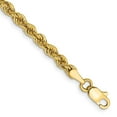 thumbnail image 6 of 14K Yellow Gold 3mm Handmade Regular Rope Chain Bracelet 7 IN, 6 of 6