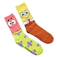 thumbnail image 1 of Hyp Spongebob Squarepants and Patrick Adult Men's 2 Pair Pack Crew Socks, 1 of 3