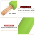 thumbnail image 4 of Unique Bargains Rouleaux en Silicone pour Poignée en Bois de Cuisson 23,5 Cm x 4,2 Cm, Vert et Orange, 4 of 4
