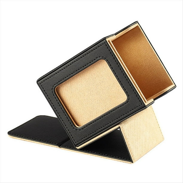 Caja de Almacenamiento de Tarjetas para Cartas Coleccionables, Caja de Baraja de Cartas con Ventana de Exhibición, Caja de Baraja de Cartas de Color Caqui