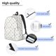 thumbnail image 3 of Disketp Dancing Dogs print Canvas Backpack Lightweight Travel Daypack Student Rucksack Laptop Backpack-Medium, 3 of 4