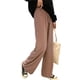 thumbnail image 4 of Qarigey Pantalones Mujer Pantalón Largo Pierna Ancha Pantalón Casual Mujer Cintura Alta Prendas para la parte inferior del cuerpo Rosado SG, 4 of 8