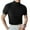 Black, variant on INCERUN Men's Short Sleeve Turtle Neck Solid Color Shirts Summer Bottoming Tee Tops