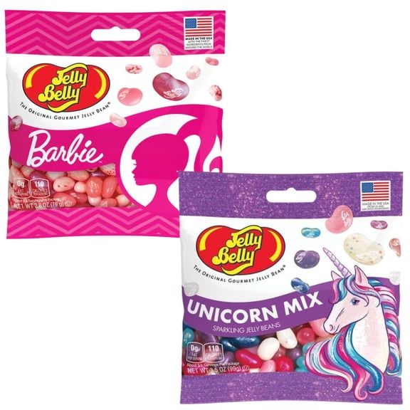 Jelly Belly Jelly Beans Variety Pack, Barbie Mix & Unicorn Mix, 2 Pack