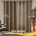 thumbnail image 4 of NICETOWN 100% Blackout Curtains 96 Inches Long , Full Light Blocking Window Treatment with Grommet, Thermal Insulate Curtains for Bedroom Nusery, Cappuccino, 52"x96", 2 Panels, 4 of 8