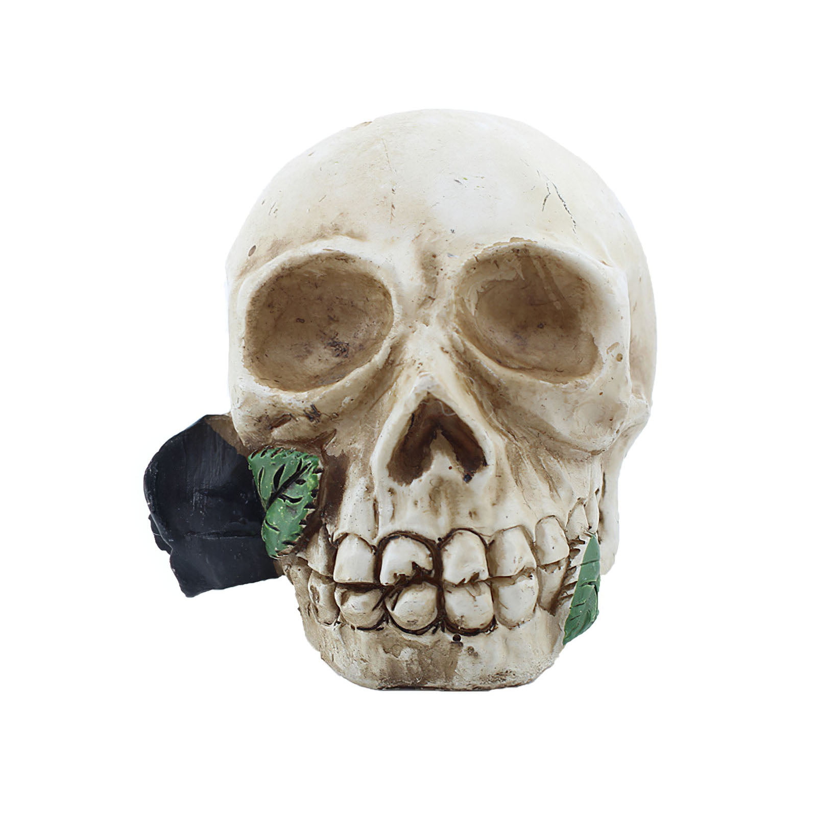 Highly Detailed RARE Cool Skull Statue/Ornament with Winter Bobble Hat NEW! 