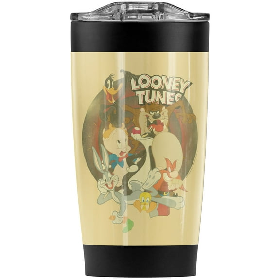 Looney Tunes Gangs All Here Stainless Steel Tumbler 20 oz Coffee Travel Mug/Cup, Vacuum Insulated & Double Wall with Leakproof Sliding Lid | Great for Hot Drinks and Cold Beverages
