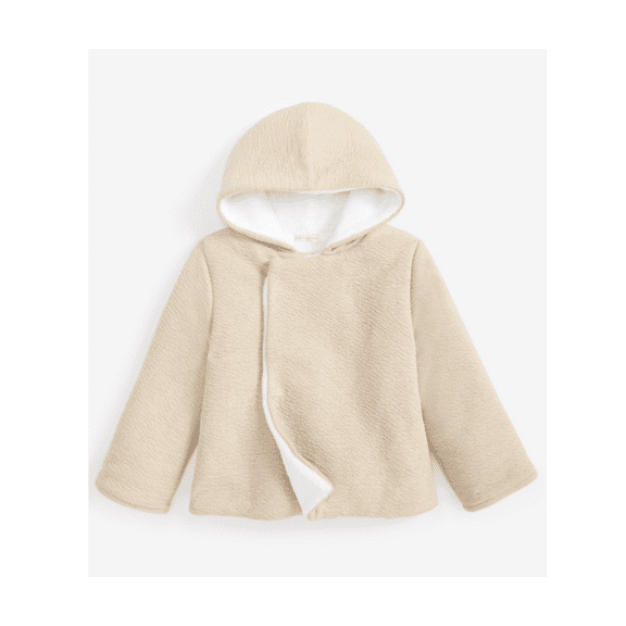 First Impressions Unisex Sweater-Knit Faux-Sherpa-Lined Hooded Jacket, Created for Macy's - Hummus