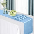 thumbnail image 5 of piezas de camino de mesa de satén para baby shower, color azul bebé, 30 x 275 cm, suministros para fiestas de bodas, banquetes de cenas navideñas, decoración de mesa de lujo, 5 of 5