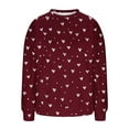 thumbnail image 4 of Vetsdori Long Sleeve Sweatshirts for Women Pullover Graphic Tops Casual Gifts for Girlfriend Valentine's Days Love Heart,Cute Winter/Spring Womens Shirts Crewneck, 4 of 6