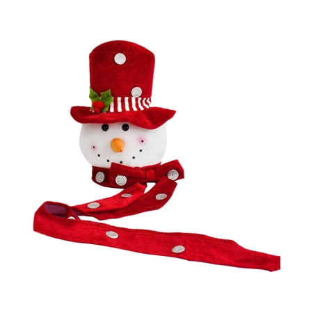 Ruanlalo Snowman Tree Topper Plush Fabric Christmas Decoration with Festive Hat Soft Seasonal Accent for Holiday Home And Party Decor Ruanlalo Snowman Tree Topper Plush Fabric Christmas Decoration with Festive Hat Soft Seasonal Accent for Holiday Home And Party Decor