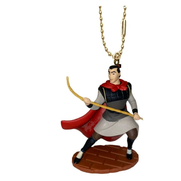 Mulan Li Shang Pvc Keychain Dangler Ornament Figure Figurine Holiday Charm New
