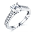 thumbnail image 2 of 2.50 Ct Round Cut Real 14K White Gold Engagement Wedding Ring Set Matching Band, 2 of 7