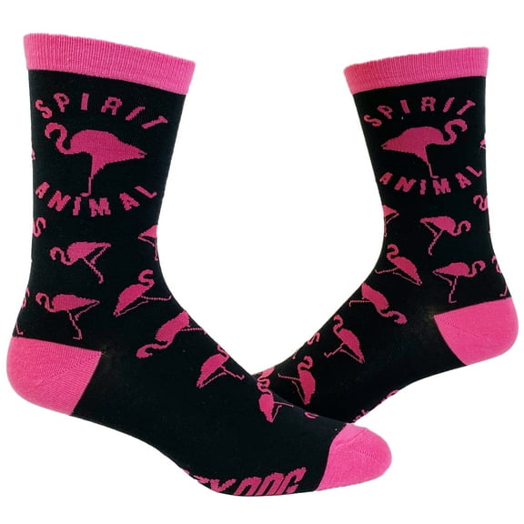 Women's Spirit Animal Flamingo Socks Funny Tripocal Pink Bird Graphic Novelty Footwear