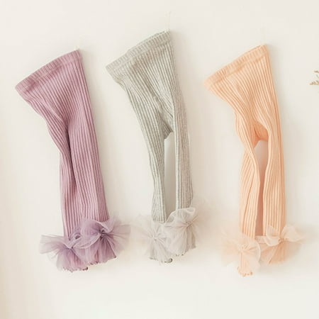 

Kaesi Baby Pantyhose Vertical Stripes Sweat Absorption Soft Baby Girls Leggings for Spring
