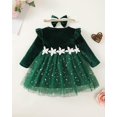 thumbnail image 3 of Vestido Renotemy para Bebé Niña 6-9 Meses Invierno Navidad Verde, 3 of 6