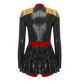 thumbnail image 4 of vastwit Women Long Sleeve Sequins Patchwork Leotard Dress Tassel Fringe Bodysuit Black 3XL, 4 of 5