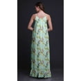 thumbnail image 3 of Bimba Pastel Mint Bird Bulbul Nightgowns For Women Rayon Printed Spaghetti Strap Womens Nightwear Lingerie Medium, 3 of 5
