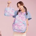 thumbnail image 3 of Three-piece Backpack Girl's Starry Sky Graffiti Printed Schoolbag for Primary School Students Lightweight Waterproof Backpack, 3 of 6