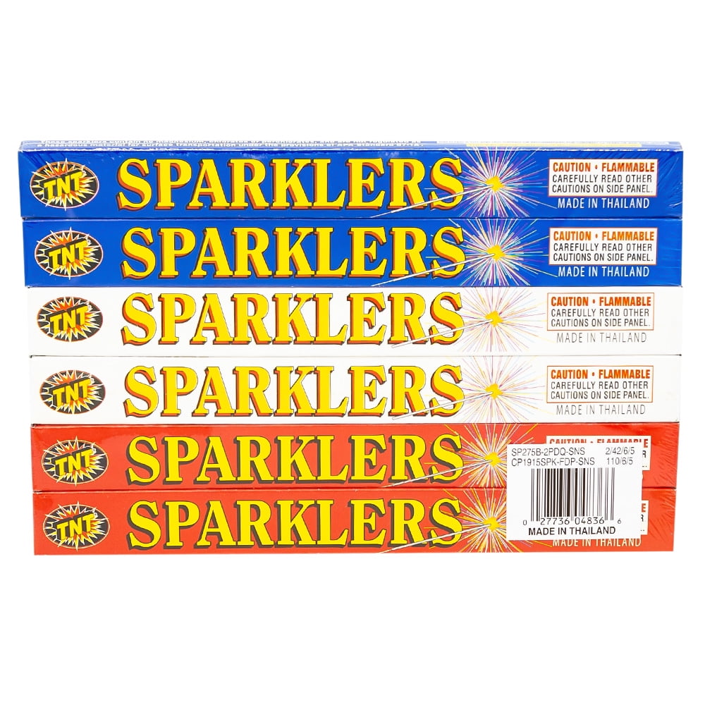 (2 pack) TNT Fireworks Gold Hand Held Sparklers, Outdoor Party