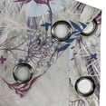 thumbnail image 4 of Ambesonne Floral Grommet Curtain, Grunge Leafy Pattern Meadow, 50"x108", Soft Blue Indigo and Plum, 4 of 5