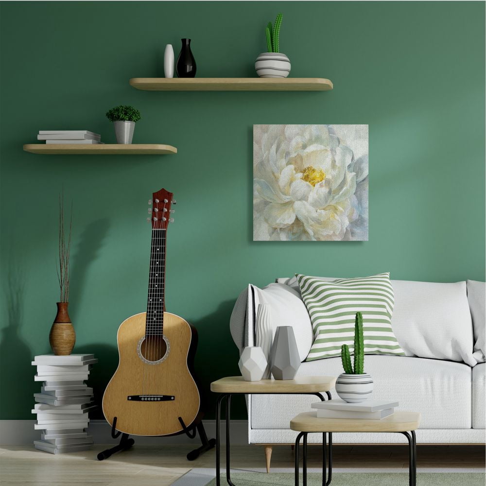 Stupell Industries Delicate Flower Petals Soft White Yellow Painting Canvas Wall Art Design by Danhui Nai, 30" x 30"