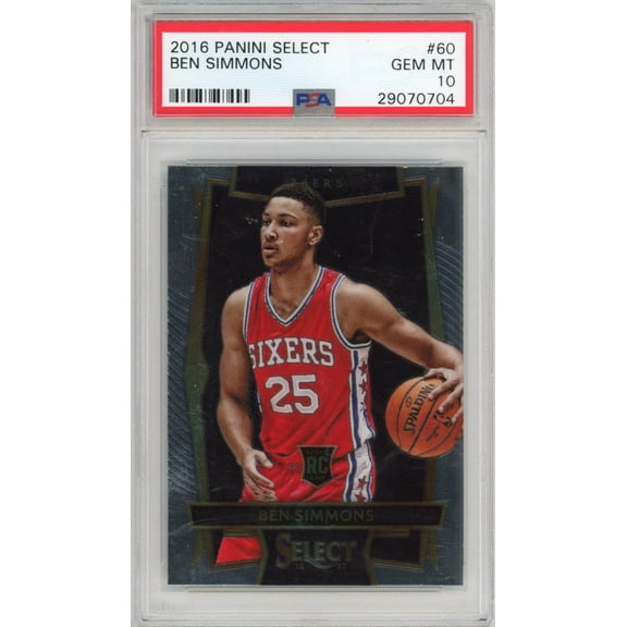 Graded 2016-17 Panini Select Ben Simmons #60 Rookie RC Basketball Card PSA 10 Gem Mint