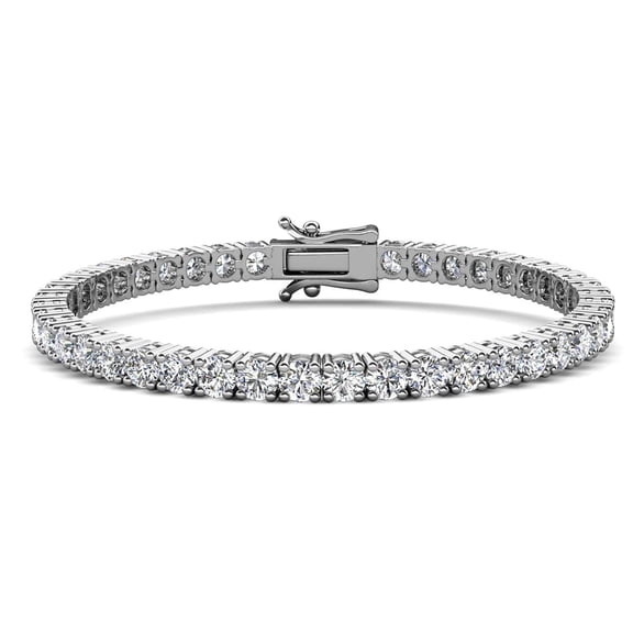 Cate & Chloe Olivia 18k Tennis Bracelet, Womens 18k Black Rhodium Tennis Bracelet w/Cubic Zirconia Crystals, 7.5" Sparkling Stone Bracelet for Women, CZ Wrist Wrap Bracelets
