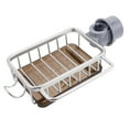 thumbnail image 2 of Soporte para esponja sobre grifo, organizador para fregadero de cocina, de acero inoxidable, desmontable, para colgar, escurridor de grifo, para baño, fregadores y jabón, 2 of 7