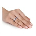 thumbnail image 5 of 4.96 (ctw) Lab-Created Blue and White Sapphire Ring in Sterling Silver, 5 of 5