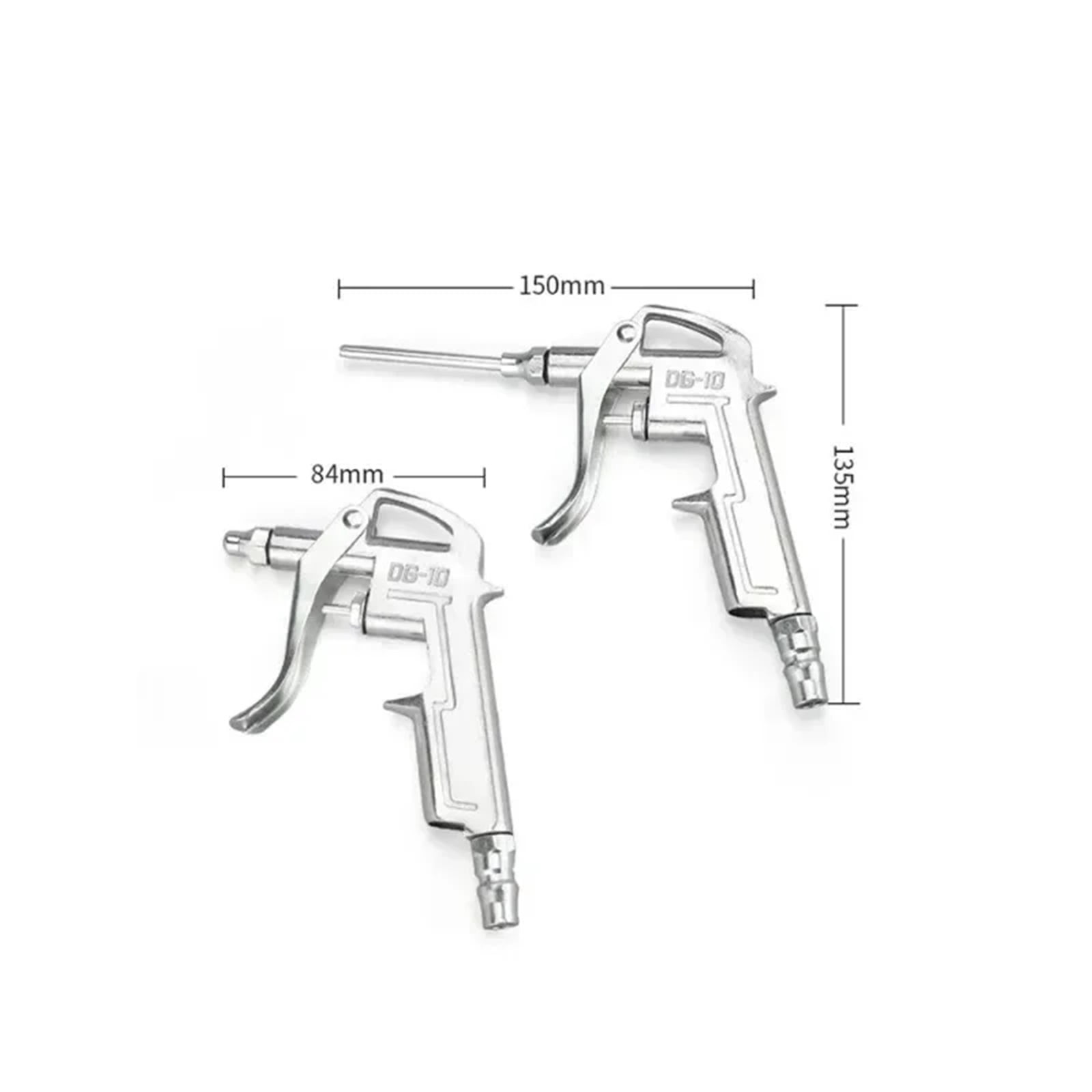 Air Blow Gun Pistol Trigger Cleaner - 8 Inch Nozzle Dust Blower for Compressor Cleaning Tools