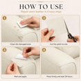 thumbnail image 2 of 24" x 54" Self-Adhesive Leather Repair Patch Roll, Peel & Stick Vinyl Repair Tape for Sofa, Couch, Car Seats & Furniture (Beige), 2 of 6