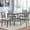 Gray1, variant on 5 Piece Modern Dining Set, Rectangular Wooden Dining Table with 4 Upholstered Chairs for Kitchen, Dining Room, Gray